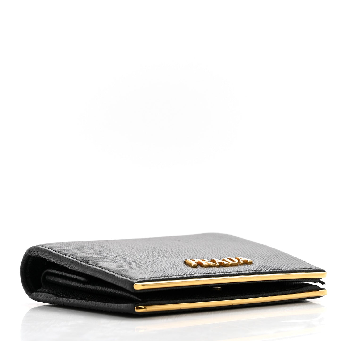 Saffiano Metal Bi-Fold Wallet Black