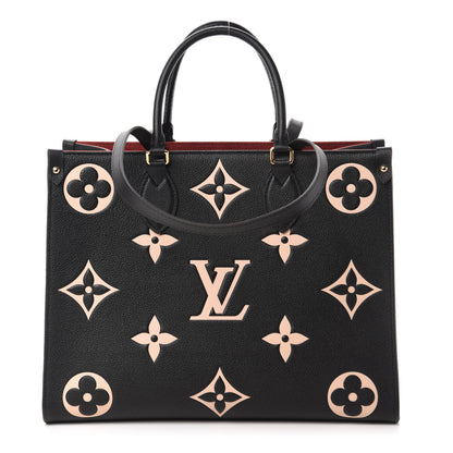 Louis Vuitton Empreinte Monogram Giant Onthego MM Black Beige 1 of 10