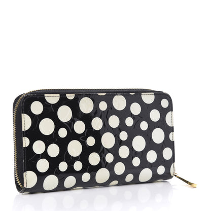 Louis Vuitton Vernis Kusama Infinity Dots Zippy Wallet Black 3 of 9