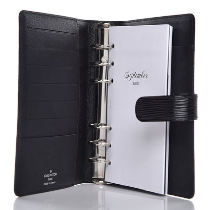 Louis Vuitton Electric Epi Medium Ring Agenda Cover Black 5 of 9