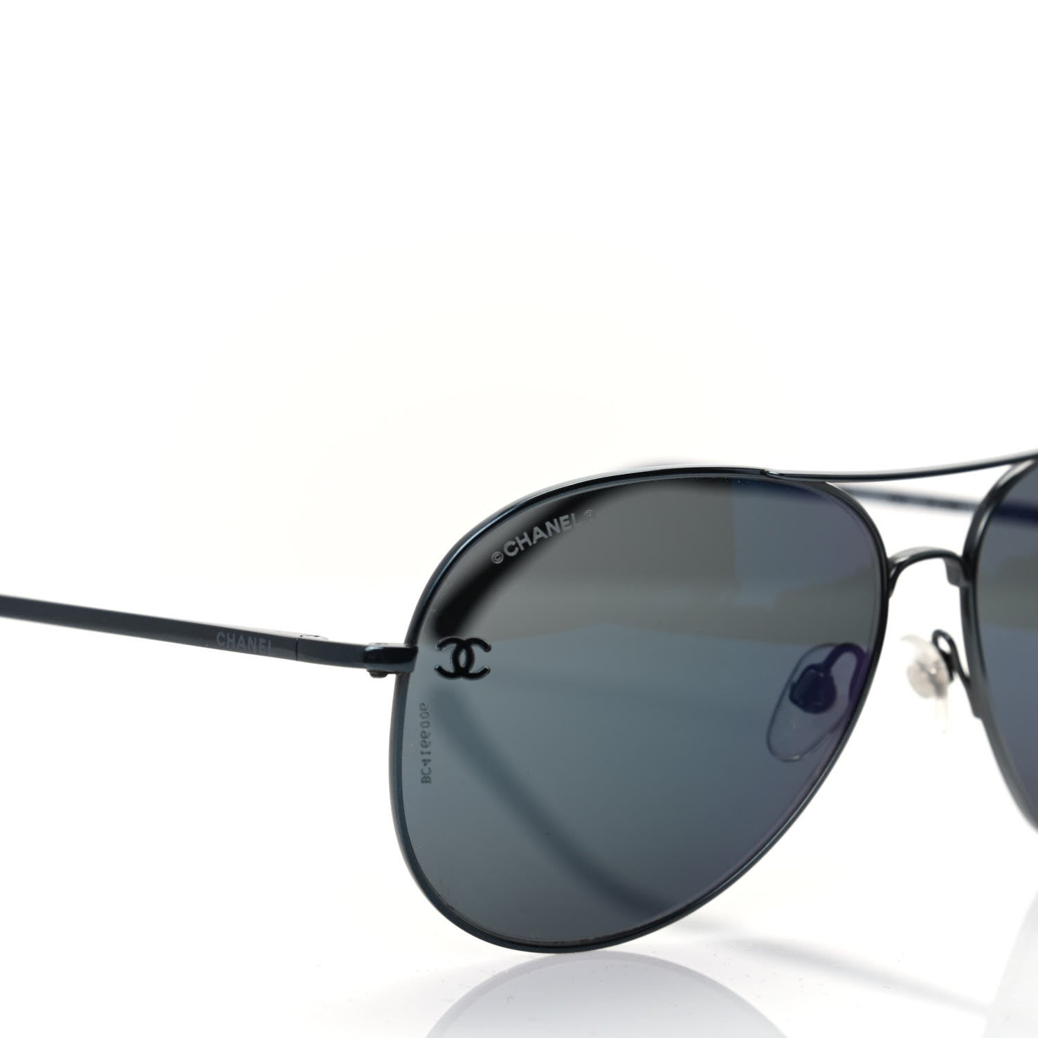 Chanel Metal Aviator CC Sunglasses 4189 T-Q Black 7 of 8