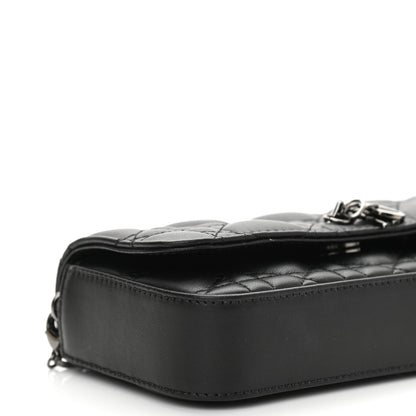 Christian Dior Lambskin Cannage Dior Talk Phone Pouch Black 9 of 10