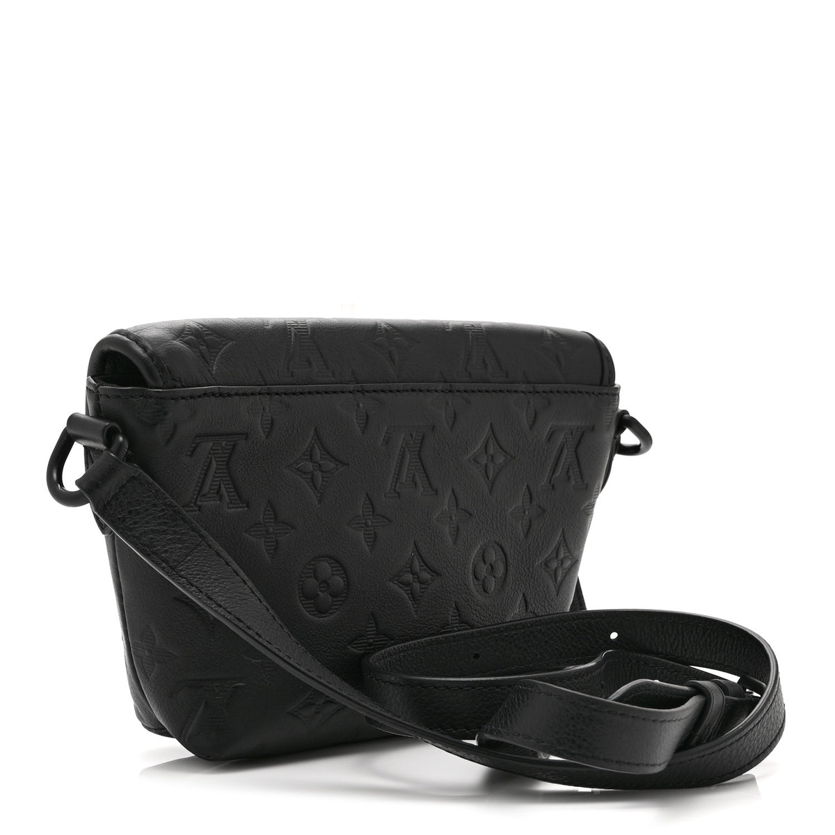 Louis Vuitton Calfskin Monogram Shadow Pulse Wearable Wallet Black 3 of 9