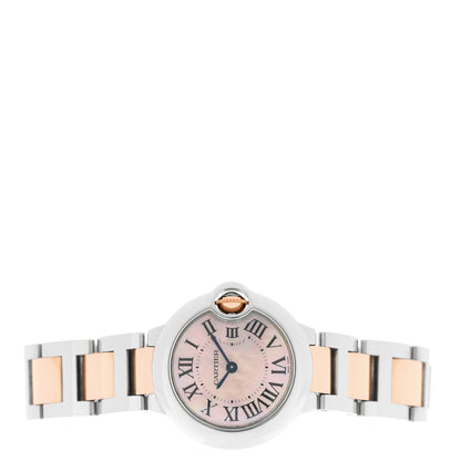 Cartier Stainless Steel 18K Pink Gold Mother of Pearl 28mm Ballon Bleu De Cartier Quartz Watch 2 of 4