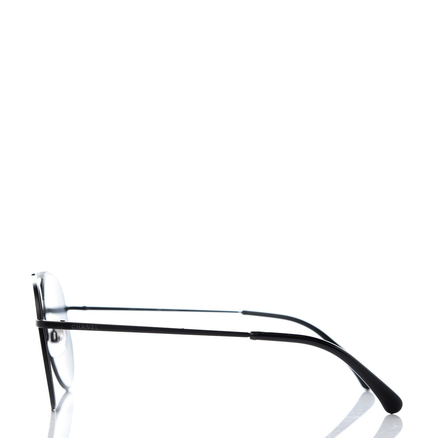 Chanel Aviator Metallic Pilot Sunglasses 4231 Black 3 of 8