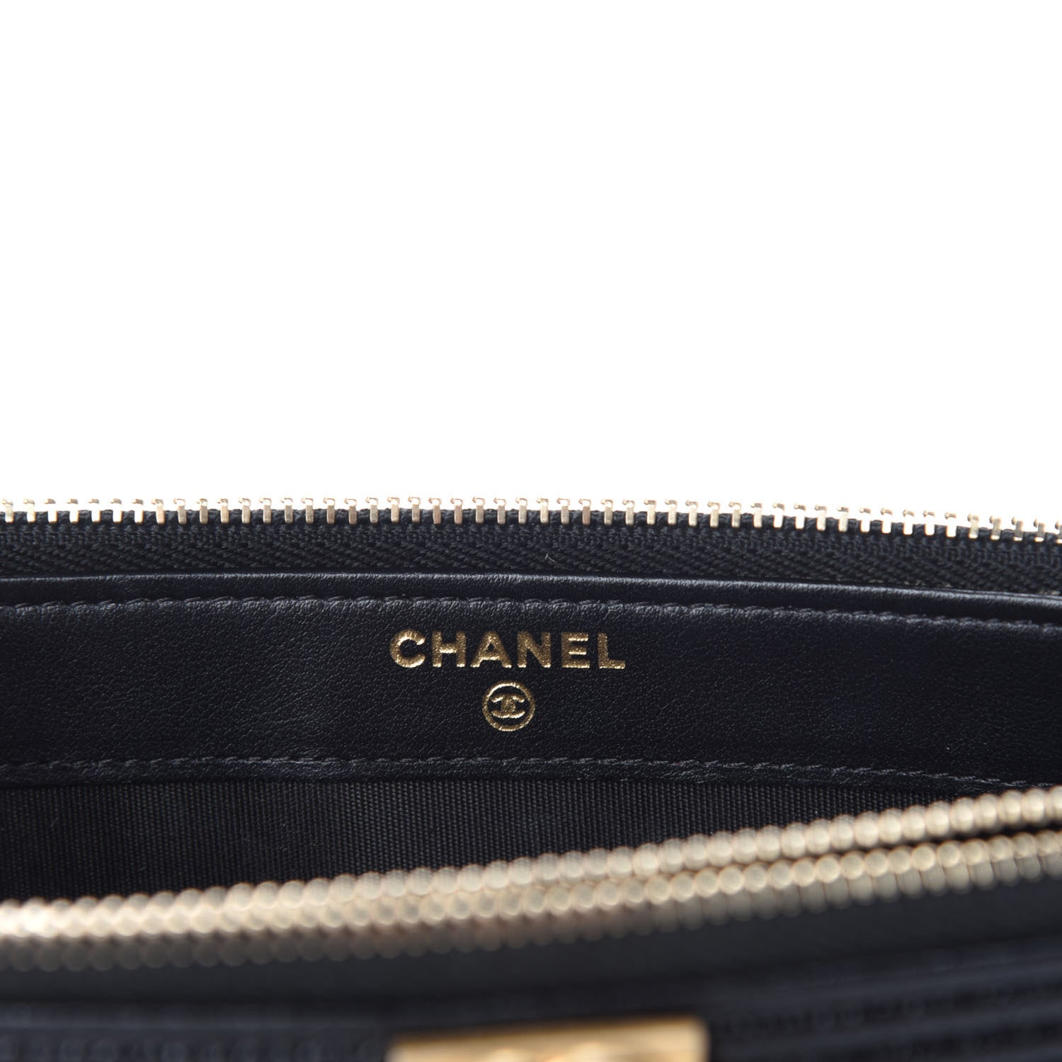 Chanel Caviar Chevron Small Boy Clutch With Chain Black 8 of 12