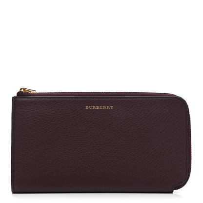 Burberry Grained Calfskin Zip Wallet Burgundy 3 of 13