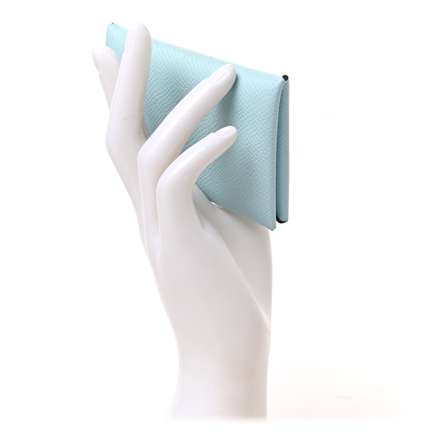 Hermes Epsom Calvi Card Case Bleu Zephyr 2 of 6