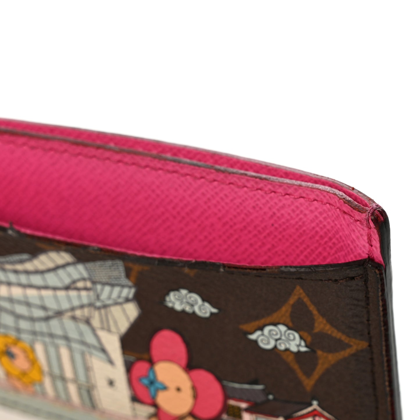 Monogram 2022 Christmas Animation Seoul Cardholder Fuchsia