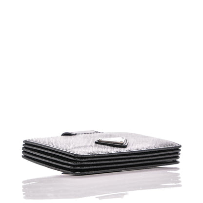 Prada Saffiano Oro Gusseted Card Holder Black 4 of 6