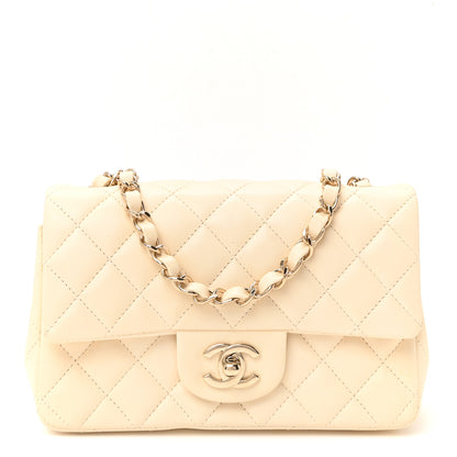 Chanel Lambskin Quilted Mini Rectangular Flap White 1 of 11
