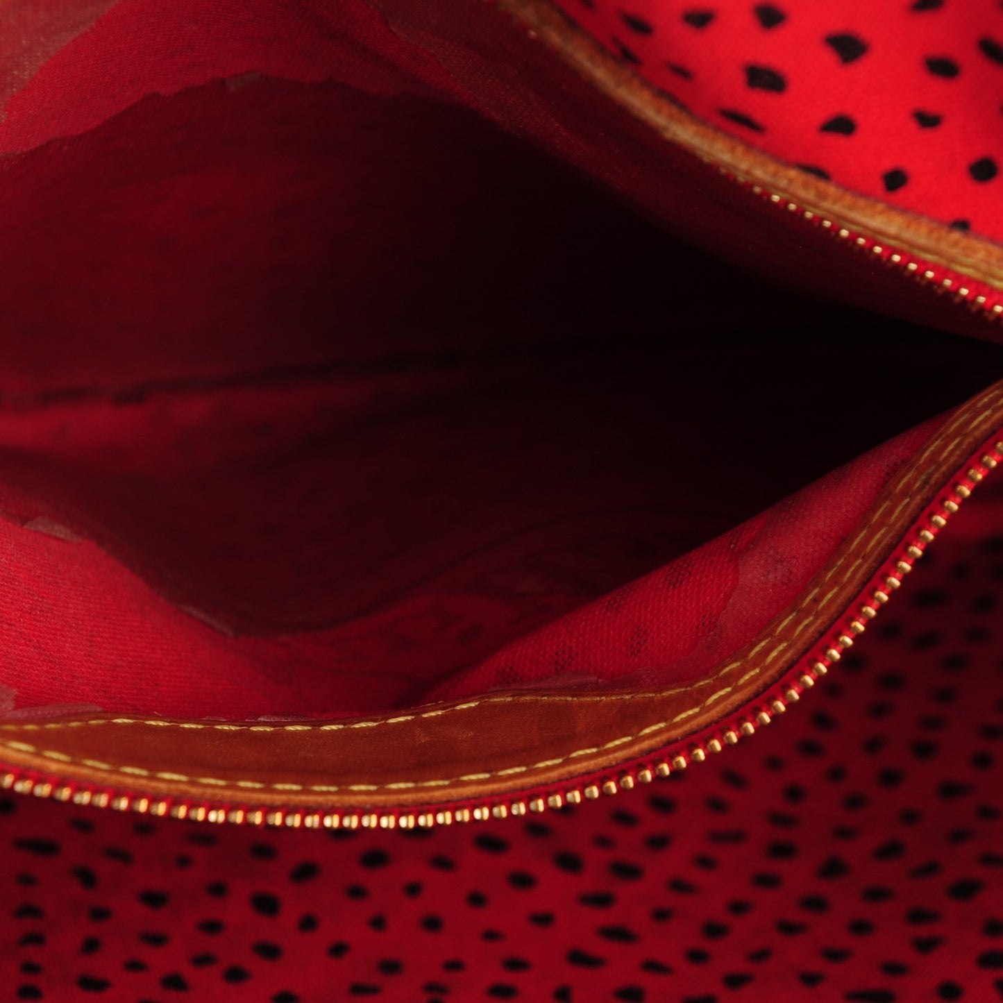 Monogram Kusama Waves Neverfull MM Red