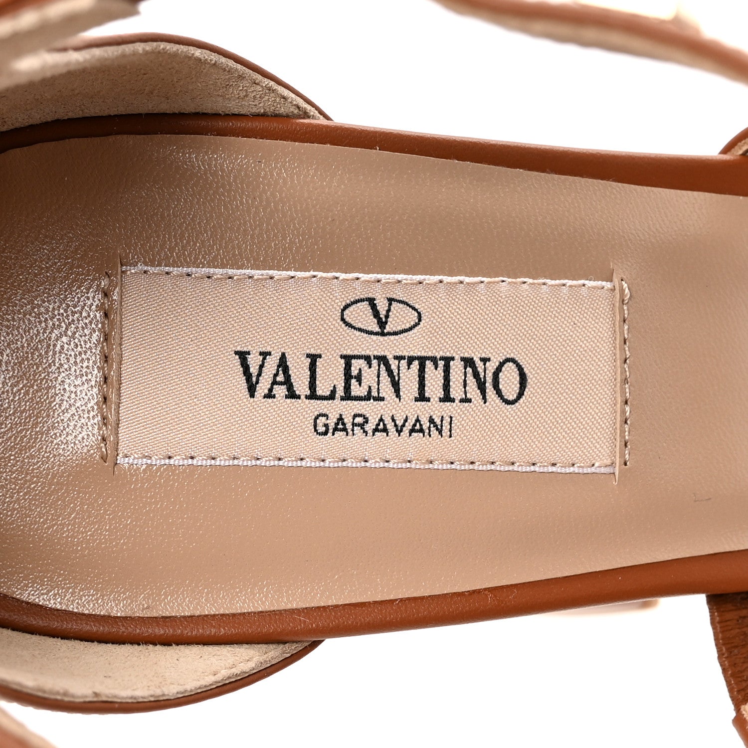 Valentino Garavani Calfskin Rockstud T-Strap 10/110mm Platform Sandals 39 Saddle Brown 8 of 10