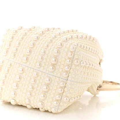 Jimmy Choo Satin Pearl Embellished Mini Bon Bon Bag White 11 of 11