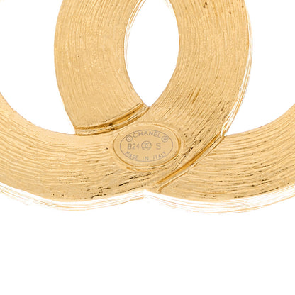 Chanel Metal Crystal CC Baguette Earrings Gold 4 of 5