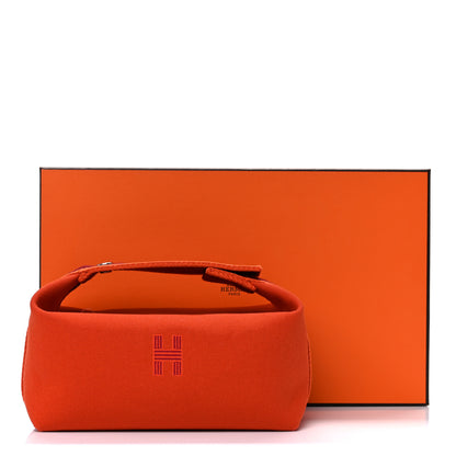 Hermes Canvas Small Bride-A-Brac Pouch Orange Burgundy 14 of 14