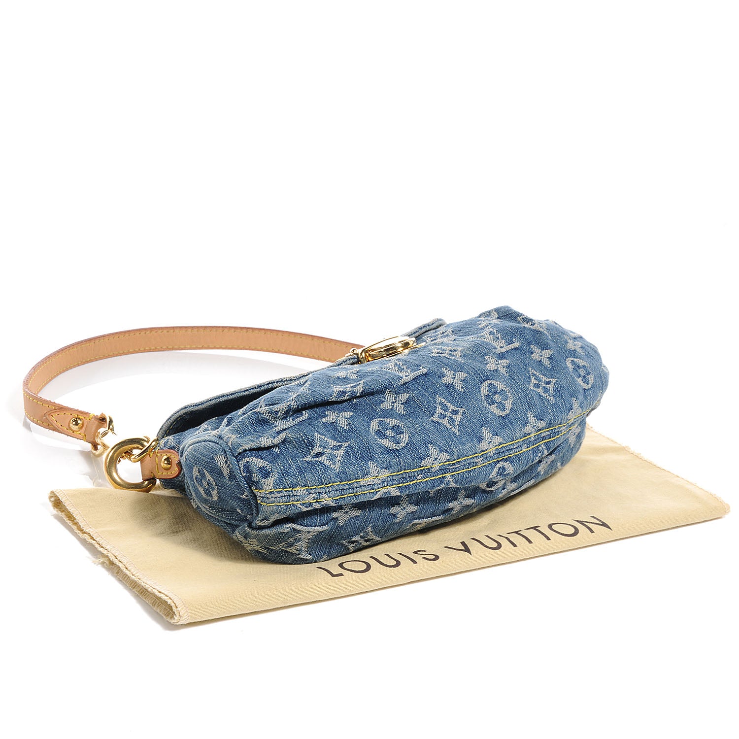 Louis Vuitton Monogram Denim Mini Pleaty Blue 4 of 7