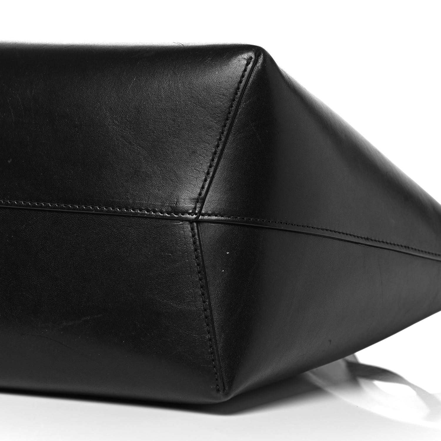 Mansur Gavriel Vegetable Tanned Calfskin Bucket Bag Black Royal 9 of 9