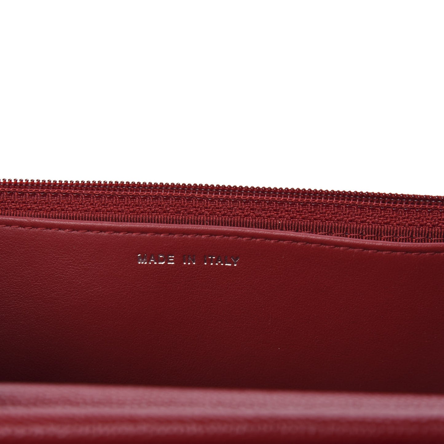 Caviar Quilted Wallet on Chain WOC Red