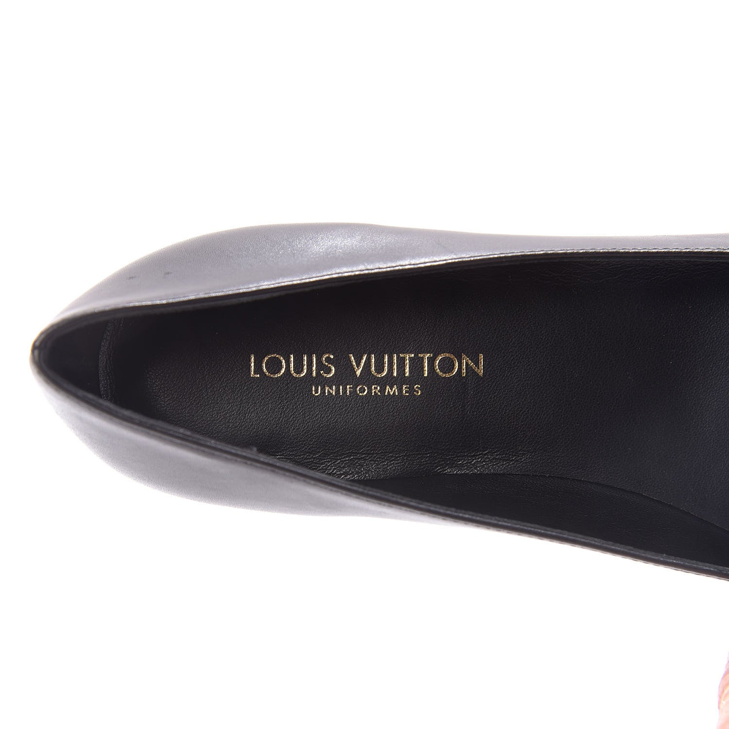 Louis Vuitton Calfskin Patent Bow Uniformes Ballet Flats 37 Black 8 of 14