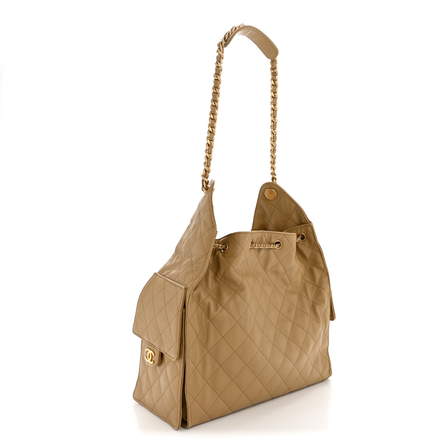 Chanel Caviar Quilted Medium Chanel 25 Handbag Dark Beige 4 of 13