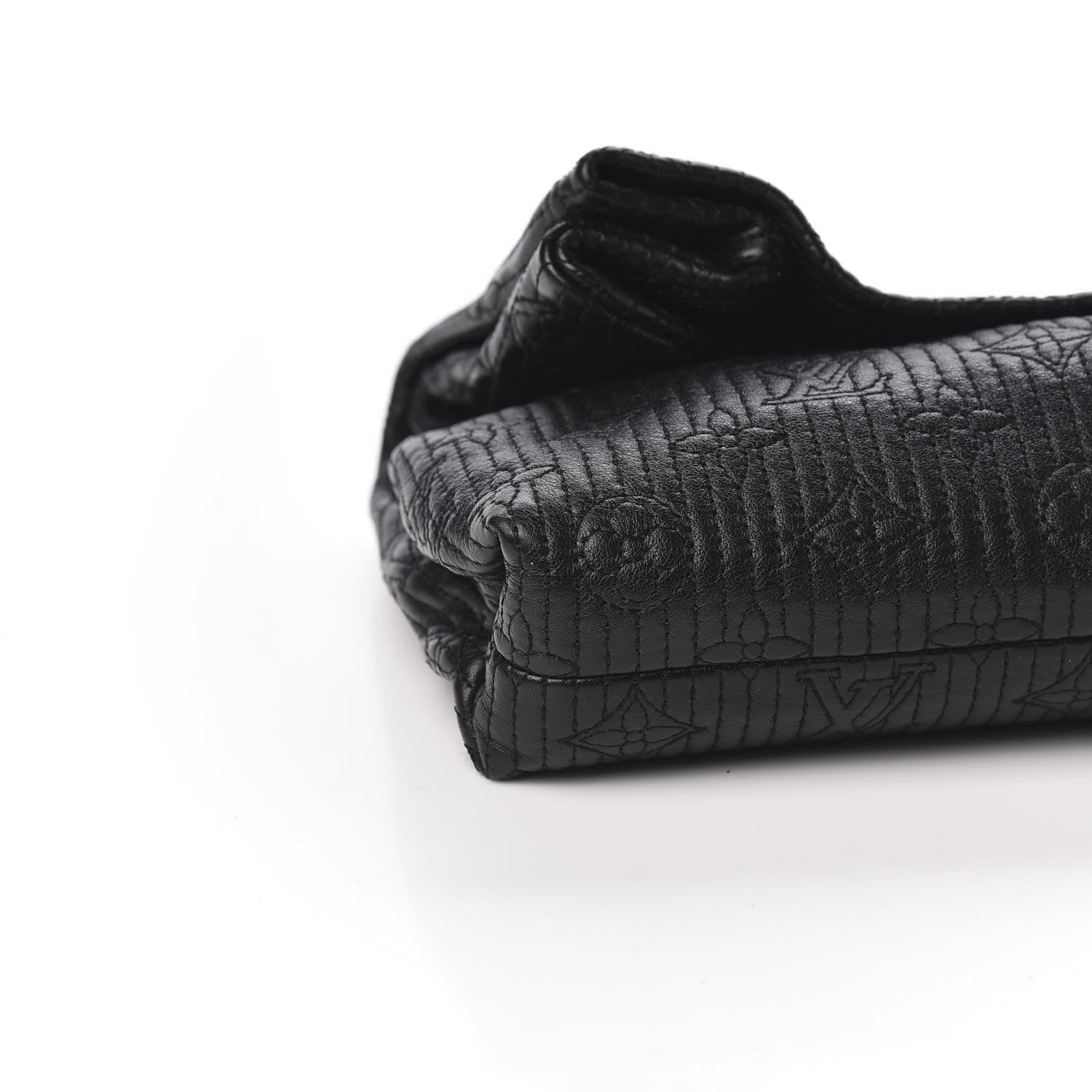 Louis Vuitton Calfskin Quilted Monogram Altair Clutch Black 7 of 8