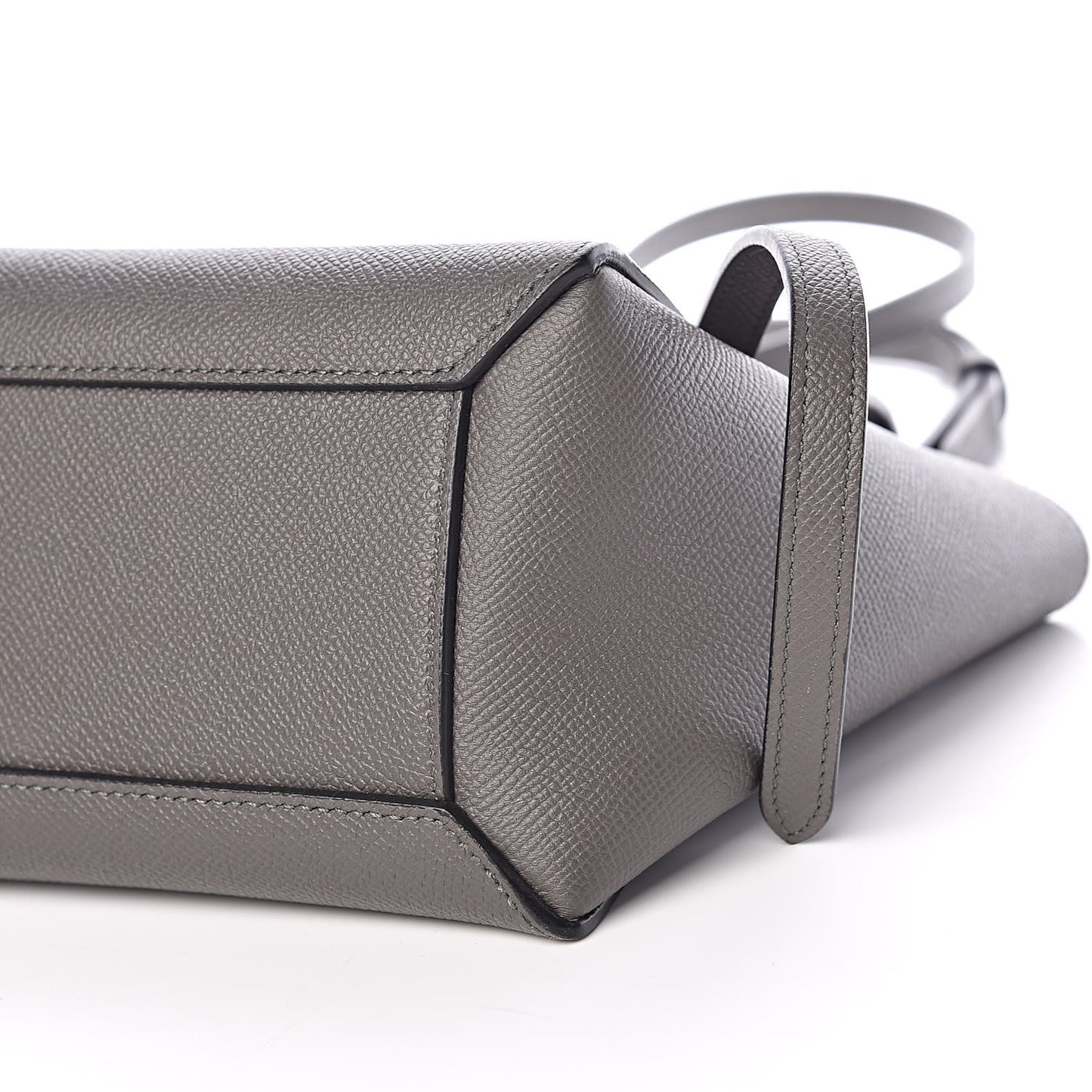 Grained Calfskin Nano Belt Bag Grey