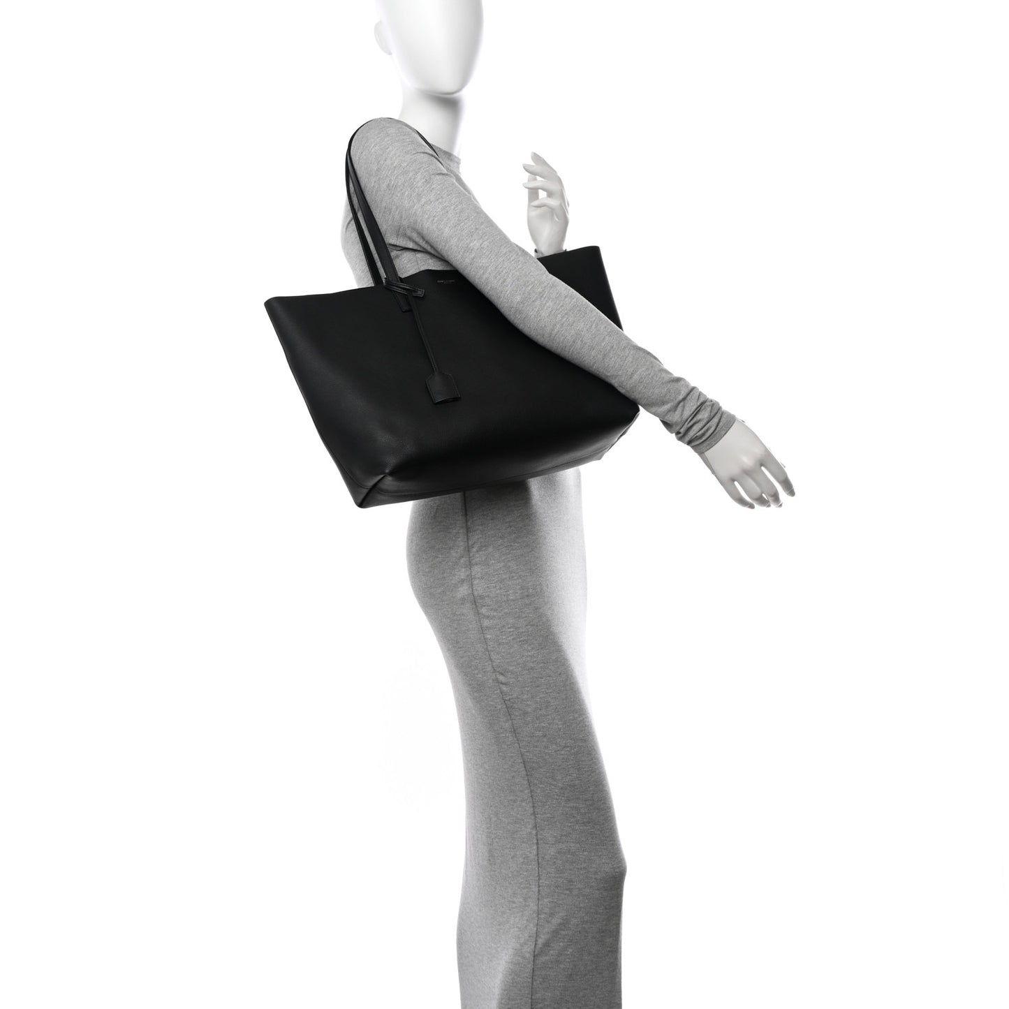Calfskin Large Shopping Tote Black
