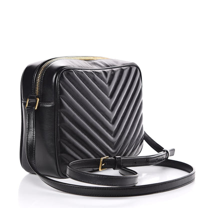Saint Laurent Calfskin Matelasse Monogram Lou Camera Bag Black 3 of 10