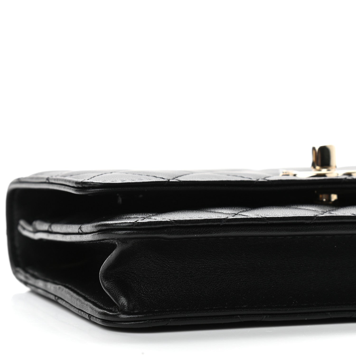 Chanel Lambskin Quilted Trendy CC Wallet On Chain WOC Black 10 of 12