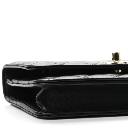 Chanel Lambskin Quilted Trendy CC Wallet On Chain WOC Black 10 of 12