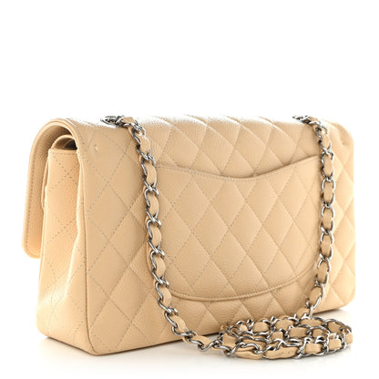 Chanel Caviar Quilted Medium Double Flap Beige 3 of 14