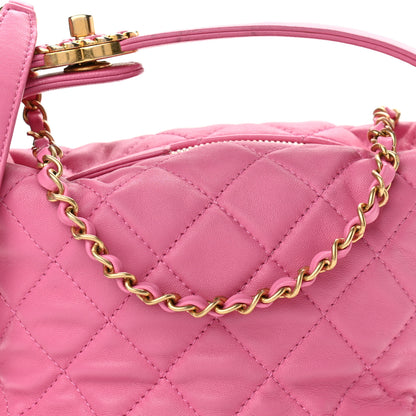Chanel Lambskin Quilted Small Perfect Meeting Hobo Pink 8 of 12