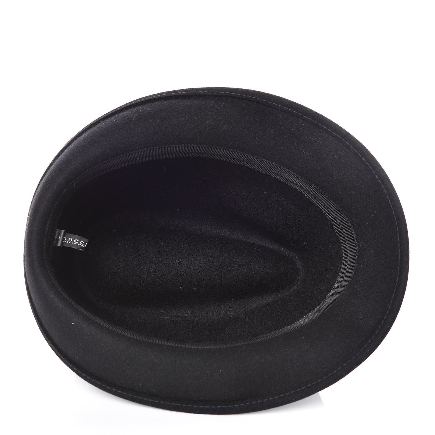 Felt Horsebit Fedora Hat L Black