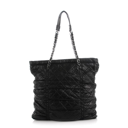 Chanel Lambskin Quilted Sharpei Shopping Tote Black 1 of 9