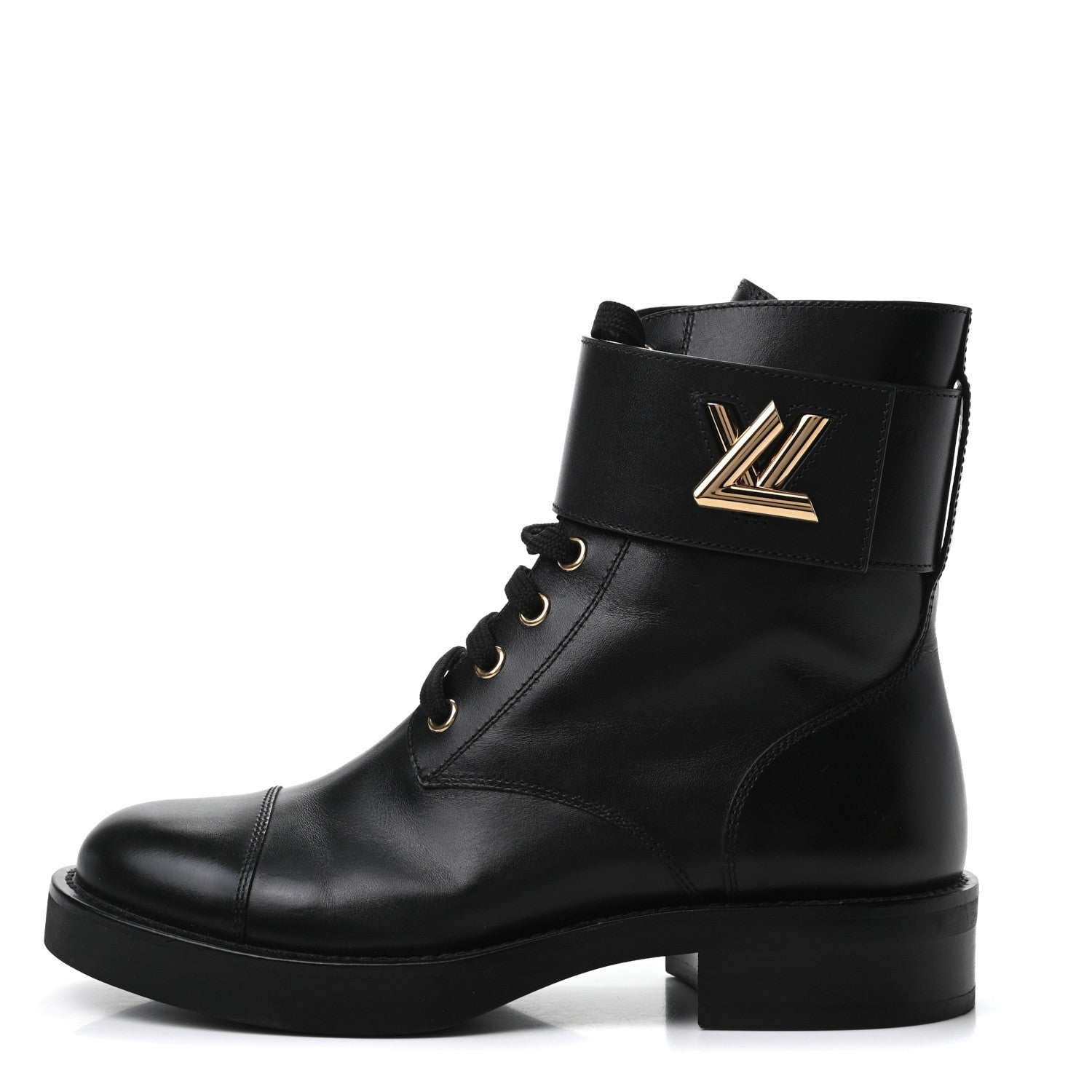 Louis Vuitton Calfskin Wonderland Ranger Boots 35 Black 1 of 9