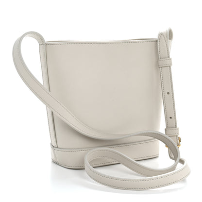 Celine Smooth Calfskin Mini Cuir Triomphe Bucket Bag White 3 of 12