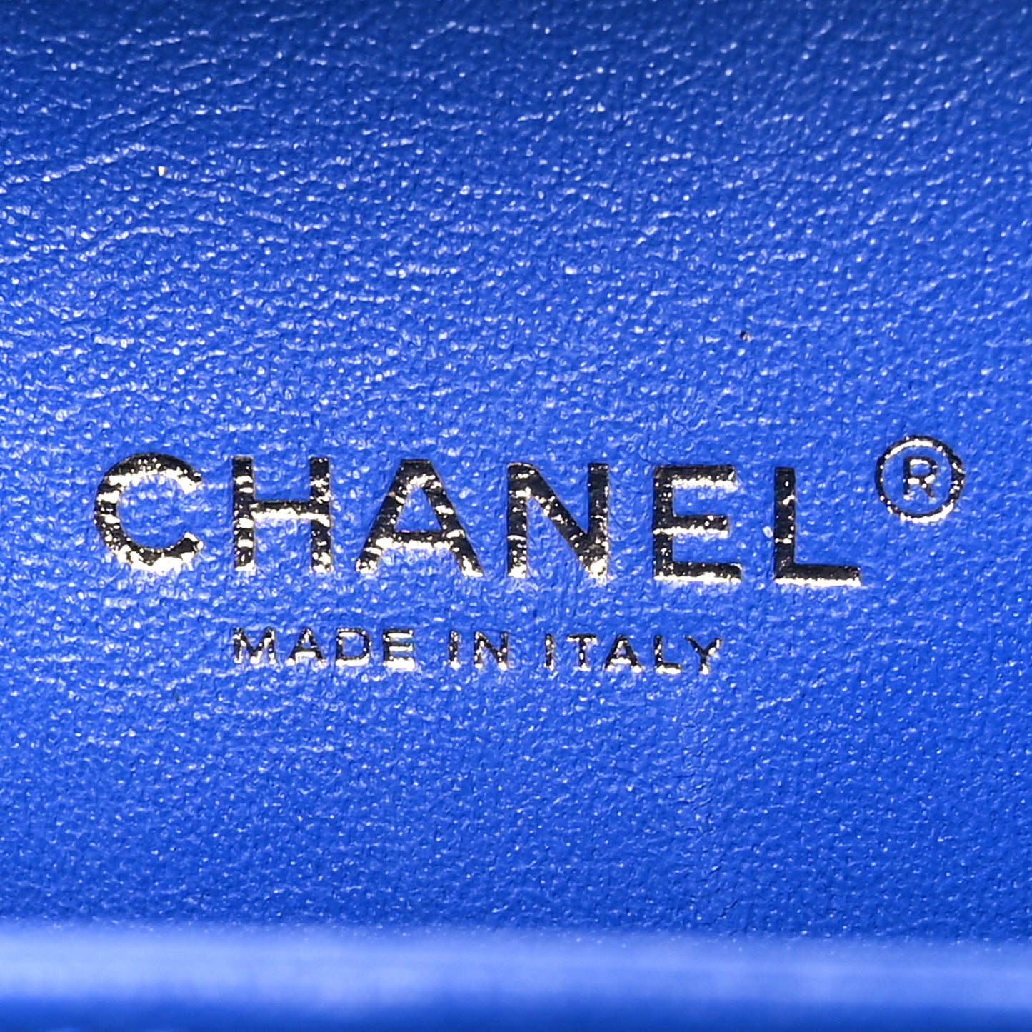 Caviar Quilted Small CC Filigree Vanity Case Blue White Red