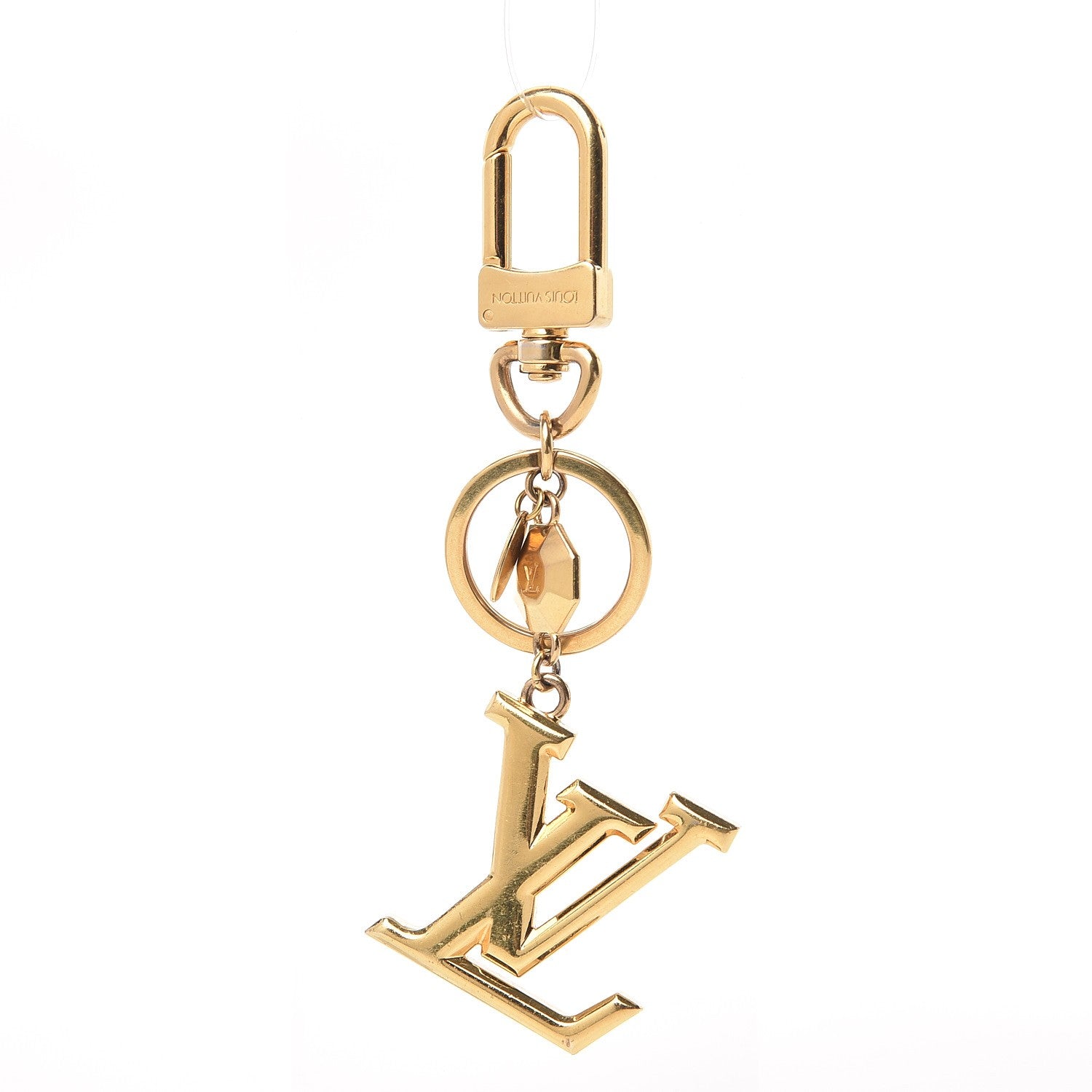 Louis Vuitton LV Facettes Bag Charm Key Holder Gold 1 of 4
