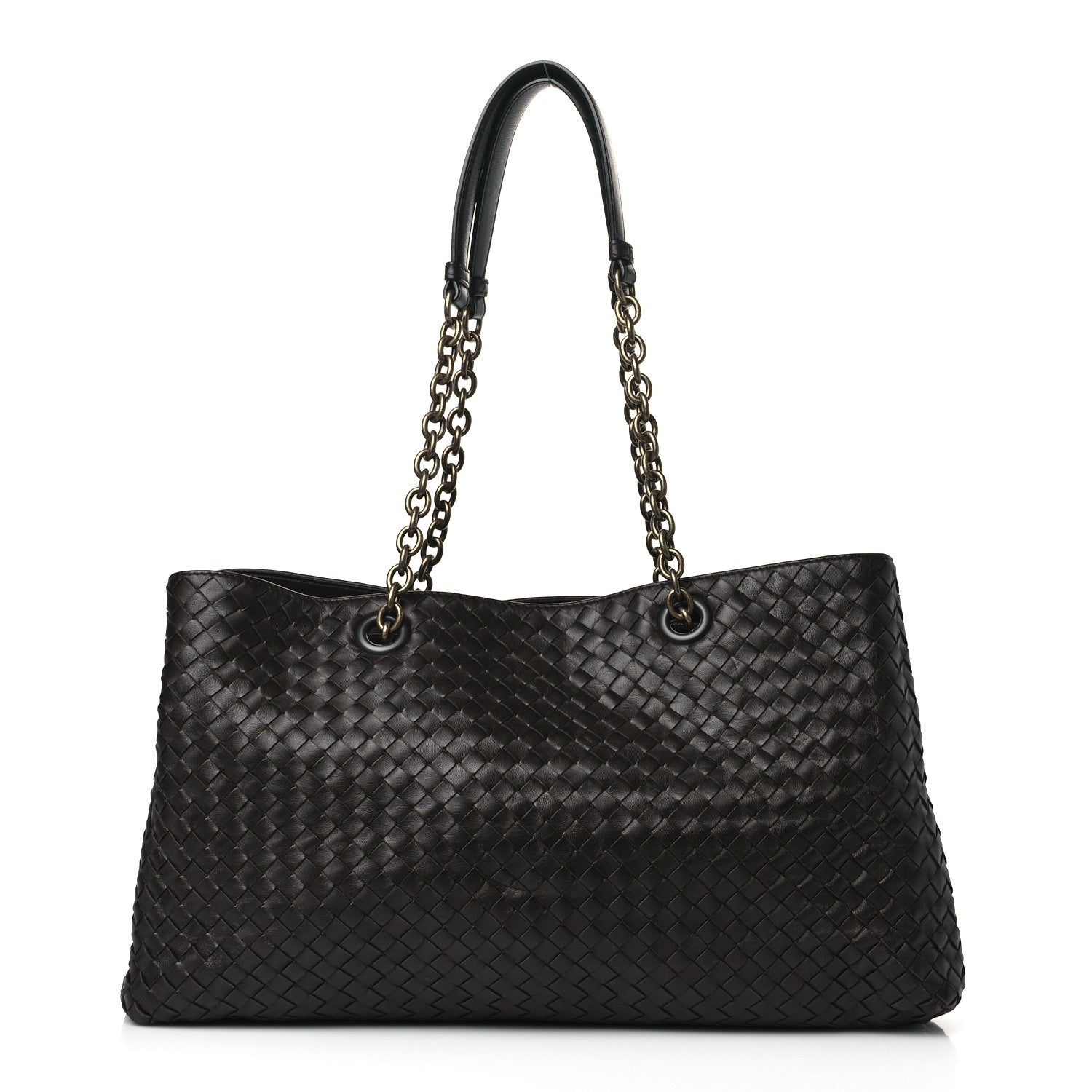 Bottega Veneta Nappa Intrecciato Large Classic Chain Strap Tote Ebano 1 of 8