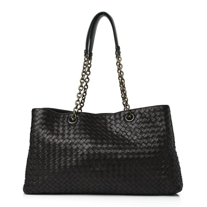 Bottega Veneta Nappa Intrecciato Large Classic Chain Strap Tote Ebano 1 of 8