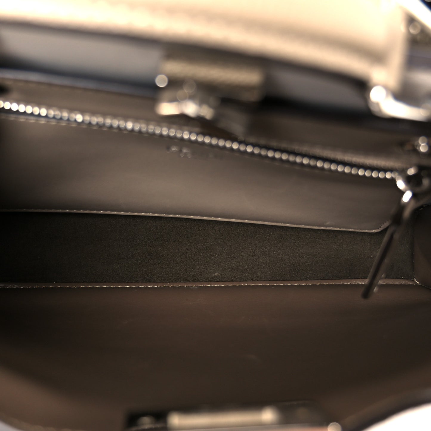 Cuoio Romano Striped Macro FF Bicolor Mini Peekaboo I SEE U Satchel Ghianda