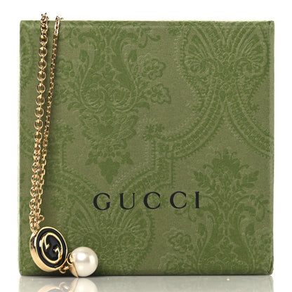 Gucci Metal Enamel Blondie Pendant Necklace Gold Black 6 of 6