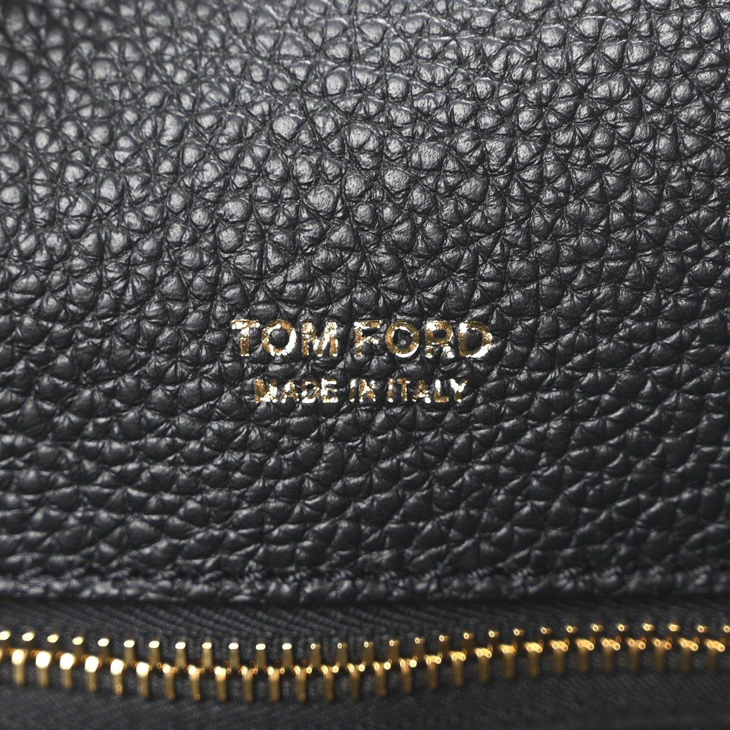 Tom Ford Grain Calfskin Medium Tara Bucket Bag Black 6 of 9