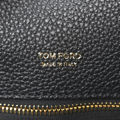 Tom Ford Grain Calfskin Medium Tara Bucket Bag Black 6 of 9