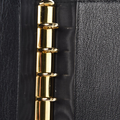 Chanel Goatskin Small Ring Agenda Planner Black 10 of 10