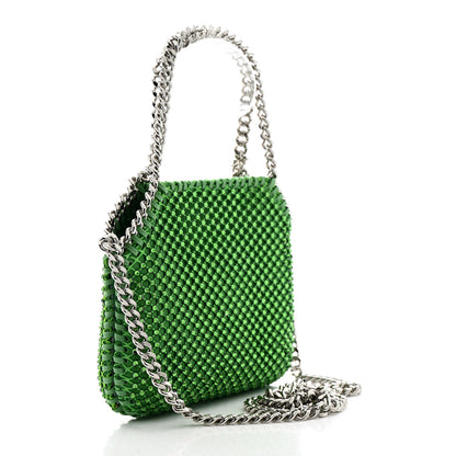 Stella McCartney Mesh Crystal Mini Falabella Crossbody Bag Green 3 of 11