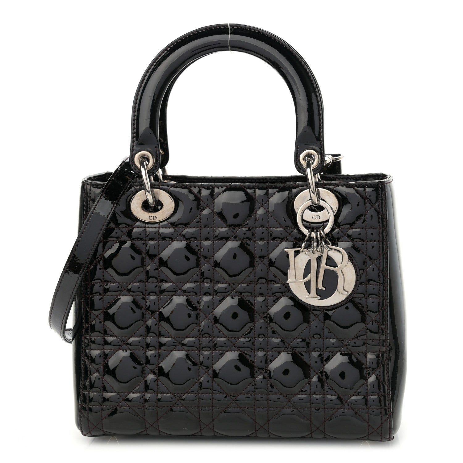 Christian Dior Patent Cannage Medium Lady Dior Black 1 of 11