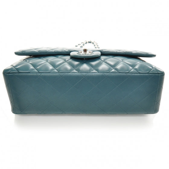 Chanel Lambskin Quilted Maxi Flap Turquoise 4 of 11