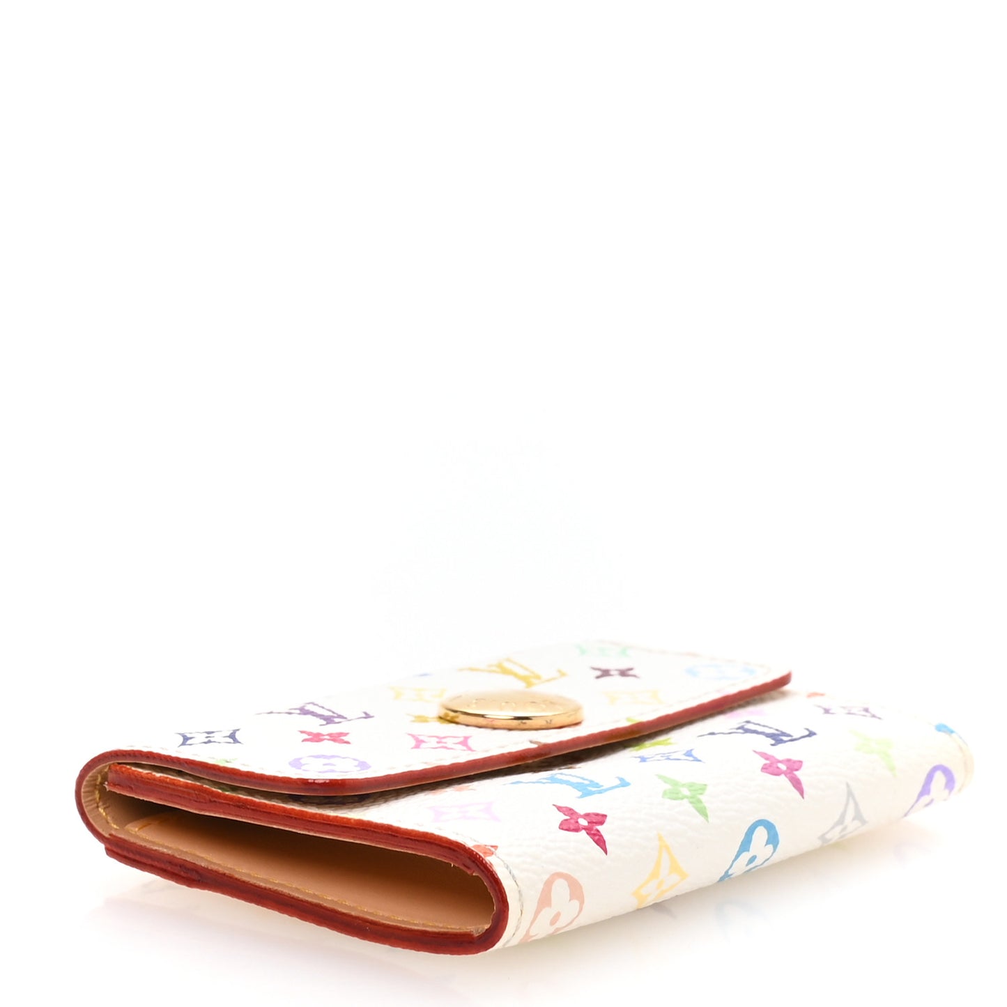 Monogram Multicolor Business Card Holder White